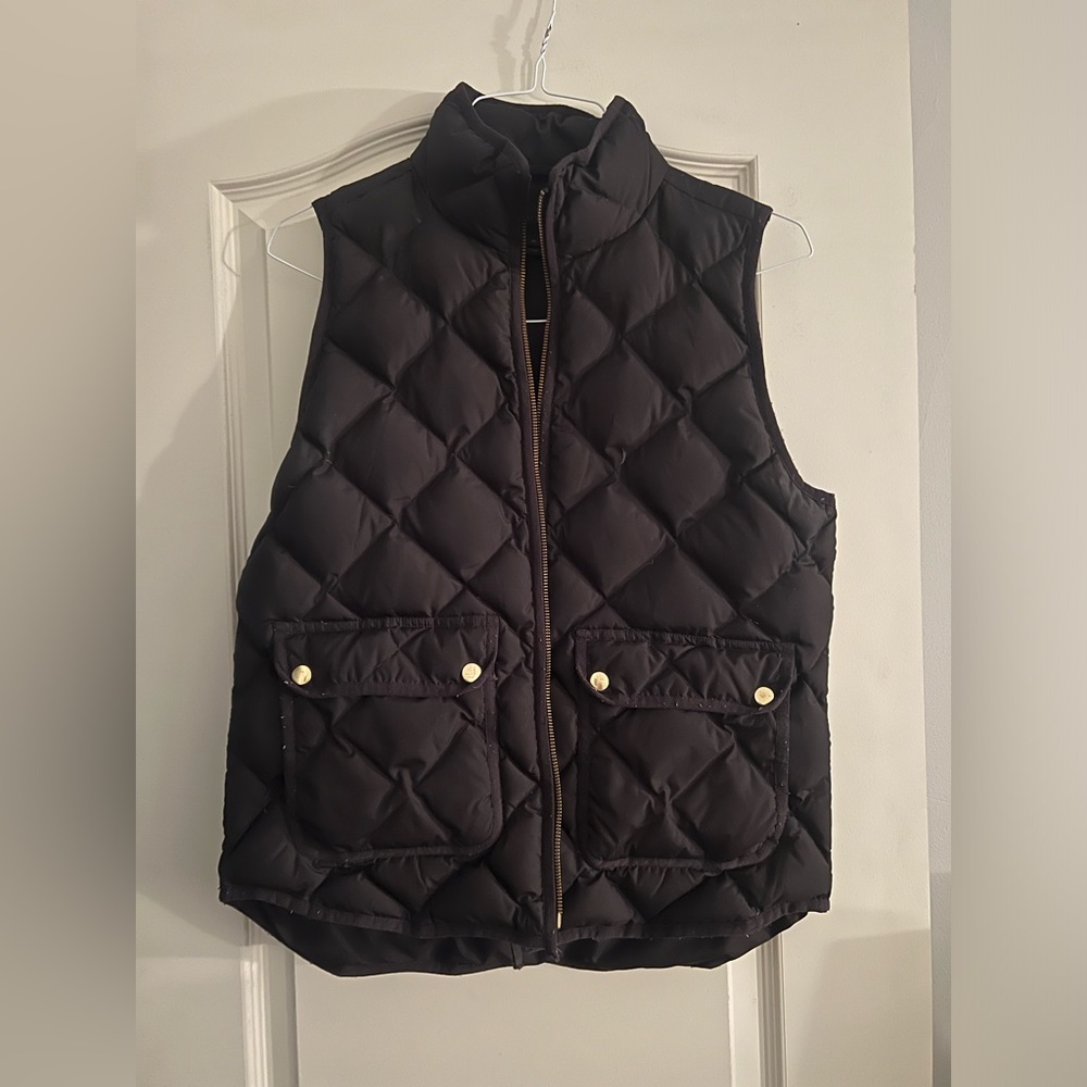 J Crew puffer best - black a size M